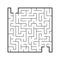 Abstract square maze. Game for kids. Puzzle for children. Find the right path. Labyrinth conundrum. Flat vector illustration