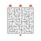 Abstract square maze. Game for kids. Puzzle for children. Find the right path. Labyrinth conundrum. Flat vector illustration