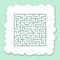 Abstract square maze. Game for kids. Puzzle for children. Find the right path. Labyrinth conundrum. Flat vector illustration