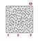 Abstract square maze. Game for kids. Puzzle for children. Find the right path to the heart. Labyrinth conundrum. Flat vector