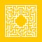 Abstract square maze. Game for kids. Puzzle for children. One entrance, one exit. Labyrinth conundrum. Flat vector illustration