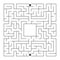 Abstract square maze. An interesting game for children and teenagers. Simple flat vector illustration isolated on white background