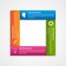 Abstract square options infographics template.