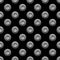 Abstract Stacked Circles on a Black Background Seamless Pattern