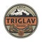 Abstract stamp or emblem with the name of mountain peak Triglav, Slovenia