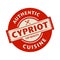 Abstract stamp or label with the text Authentic Cypriot Cuisine