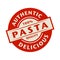 Abstract stamp or label with the text Authentic, Delicious Pasta