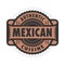Abstract stamp or label with the text Authentic Mexican Cuisine