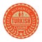 Abstract stamp or label with the text Authentic Turkish Cuisine