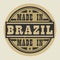 Abstract stamp or label with text Made in Brazil