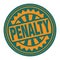 Abstract stamp or label with the text Penalty