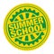 Abstract stamp or label with the text Summer School