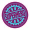 Abstract stamp or label with the text Superhero