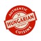 Abstract stamp with the text Authentic Hungarian Cuisine