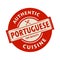 Abstract stamp with the text Authentic Portuguese Cuisine