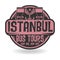 Abstract stamp with text Istanbul, Bus Tours