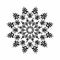 Abstract star arabesque in black color on white background. Ancient Geometrics Mandala. Vector Illustration