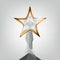 Abstract star trophy design