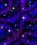 Abstract Starfield with Nebulae Clouds and Meteors