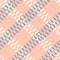 Abstract stitch style weave vector pattern seamless background. Diagonal irregular running handstitch needle work effect