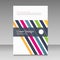 Abstract straight lines cover brochure