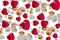 Abstract strawberry seamless pattern.