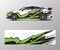 Abstract stripe for racing car wrap, sticker, and decal design vector