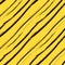 Abstract striped bright yellow vector seamless pattern. Gold chains with diamonds and black diagonal stripes