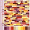 Abstract Striped Seamless Pattern with Brown, Orange, Red, Pink, Yellow Color Swatches. Warm Autumn Palette