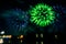 Abstract style colorful photo of fireworks.