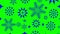 Abstract stylized snowflakes falling down