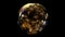 Abstract stylized spinning globe of the planet. Creative and technological design of planet Earth. Looped