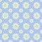 Abstract summer camomile seamless pattern