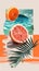 Abstract summer collage illustration. Trendy collage design