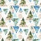 Abstract summer geometric seamless pattern.