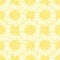 Abstract sunflowers flowers seamless pattern in yellow and white colors
