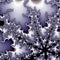 Abstract surreal background / fractal blue white grey snowflake , winter
