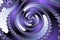 Abstract surreal background / fractal ultra violet spiral