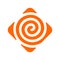 Abstract swirl logo icon design, spiral symbol vector illustration