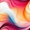 Abstract swirl wallpaper with colorful turbulence and delicate ink lines (tiled)