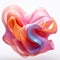 Abstract Swirled Design: Fluid Gestures In Pink And Orange