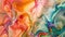 Abstract Swirls of Colorful Paint Interweaving