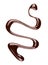 Abstract symbol made of liquid chocolate on white