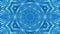 Abstract symmetric background with star symmetry. Mandala with waves. Looped abstract blue liquid background with wavy