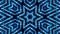 Abstract symmetric background with star symmetry. Mandala with waves. Looped abstract blue liquid background with wavy