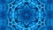 Abstract symmetric background with star symmetry. Mandala with waves. Looped abstract blue liquid background with wavy