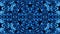 Abstract symmetric background with star symmetry. Mandala with waves. Looped abstract blue liquid background with wavy