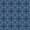 Abstract symmetric seamless pattern. Repeated blue and black texture for fabric, wallpaper, cloth print