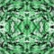 Abstract symmetrical background in green colours. Short lines. Different shapes and forms