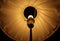 Abstract symmetrical shot of a lamp shade
